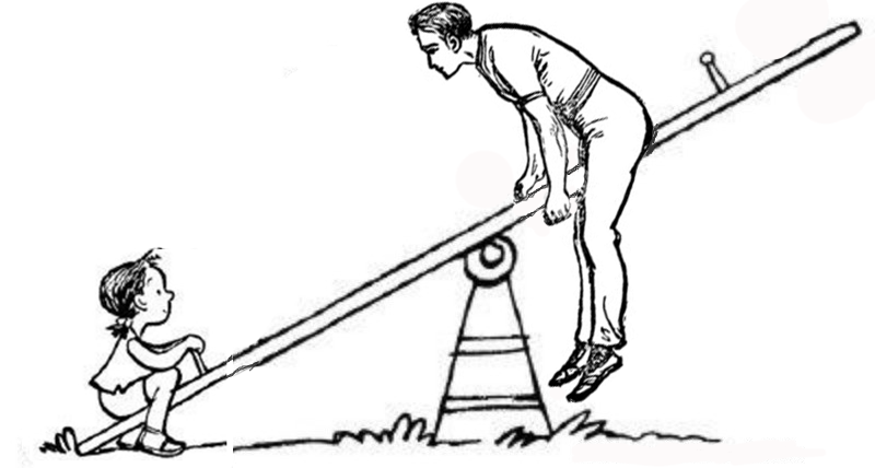 See saw unbalanced